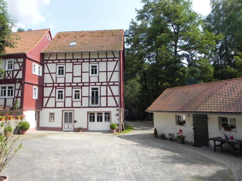 Ferienwohnung Tiererlebnishof Obermuehle Biebergemund 外观 照片